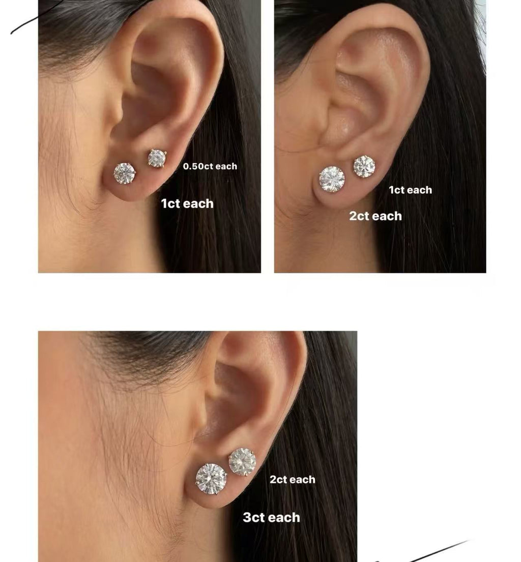Four/Six Prong Stud Earrings