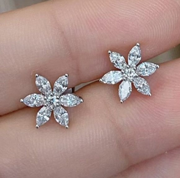 Flowers Earrings 0.43ct*2