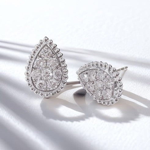 Pear Shaped Stud Earrings