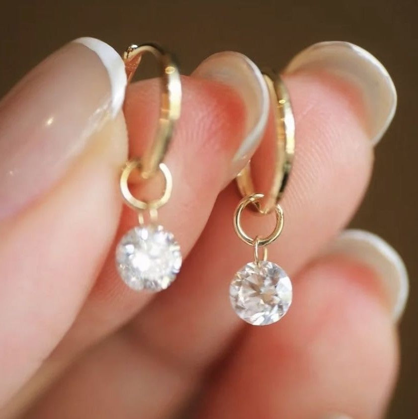 Pear Shaped Drop Earrings 1ct*2